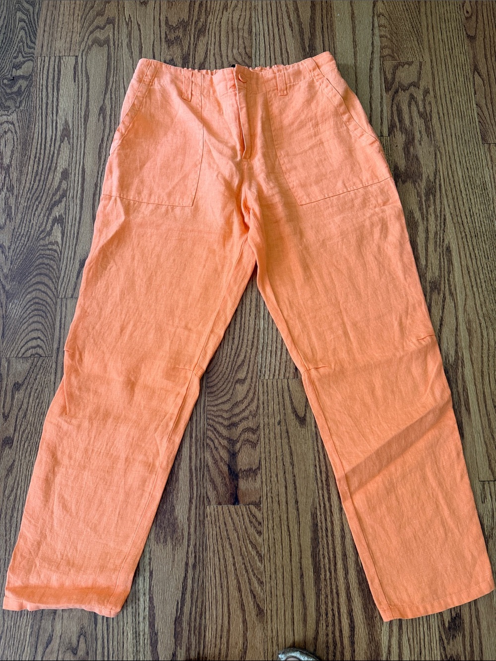 Sanctuary Orange Straight Leg Linen Pants
